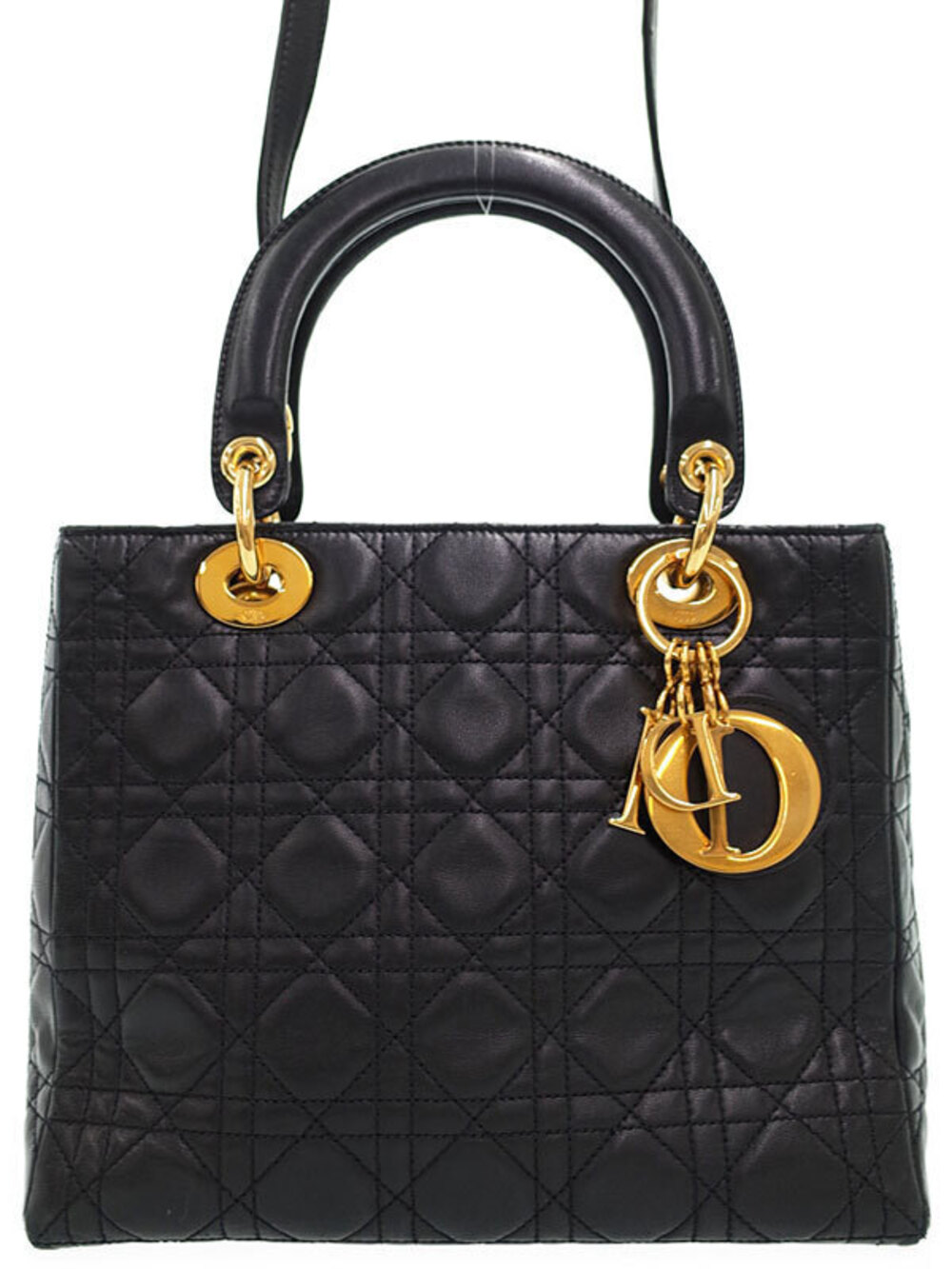 Christian Dior Cannage Quilted Lady Dior 2way bag